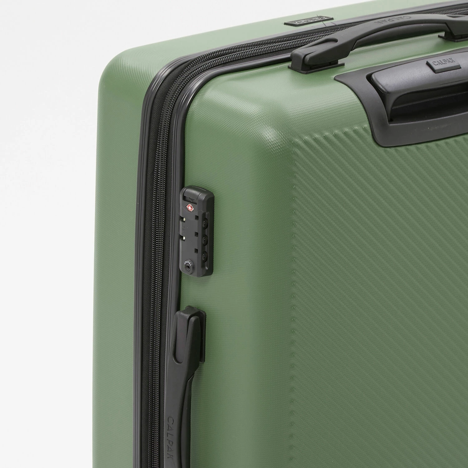 Calpak Green Ribbed Hardcase Suitcases 5 Calpak Green Ribbed Hardcase Suitcases - Image 3