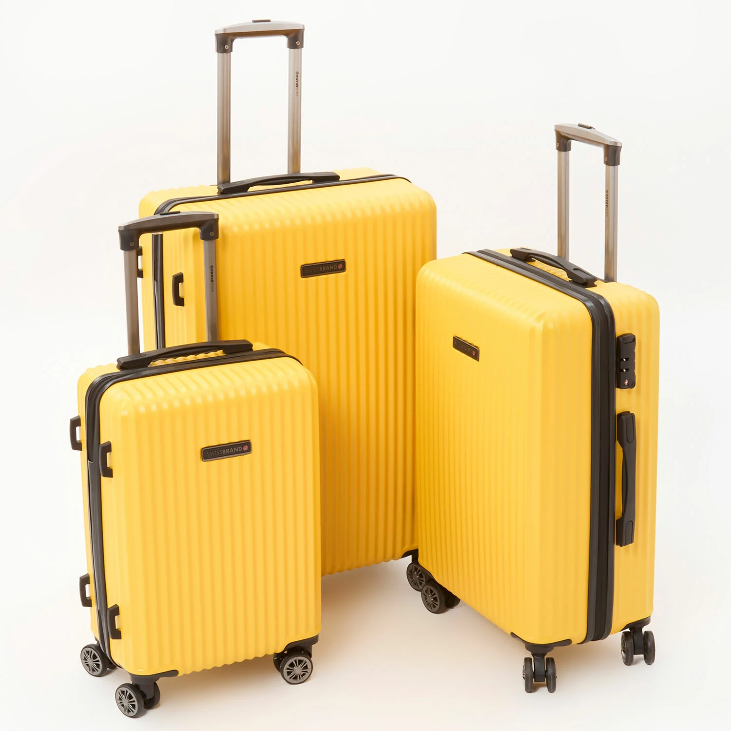 Swiss Brand Yellow Riga 2.0 Hardshell Suitcases 3 Swiss Brand Yellow Riga 2.0 Hardshell Suitcases