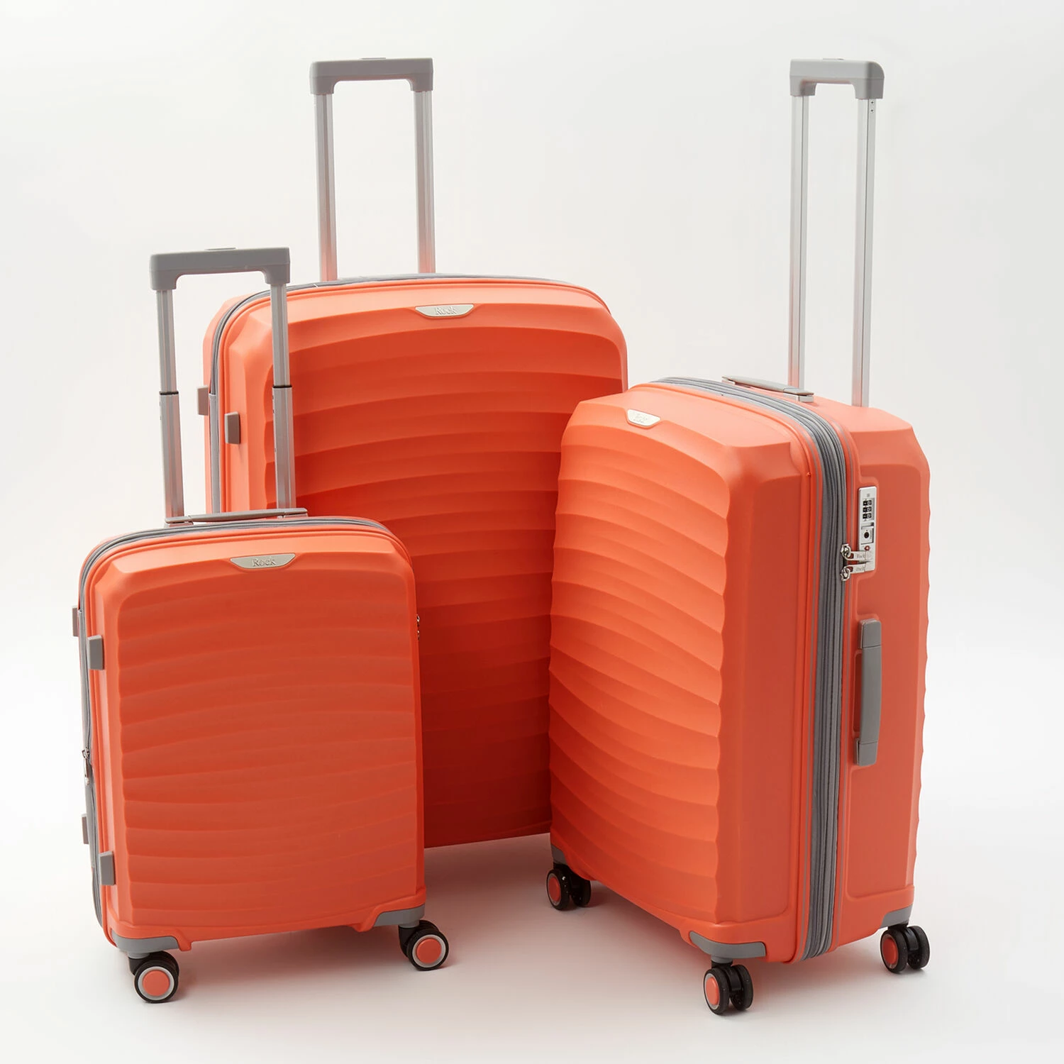 Rock Peach Prime Hardshell Suitcases 3 Rock Peach Prime Hardshell Suitcases
