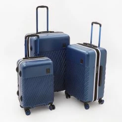 Original Penguin Metallic Blue Pinor Hardshell Suitcases