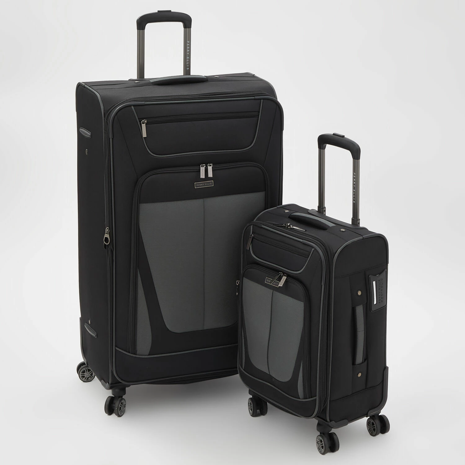 Perry Ellis Black Stonehaven Softshell Suitcases 3 Perry Ellis Black Stonehaven Softshell Suitcases