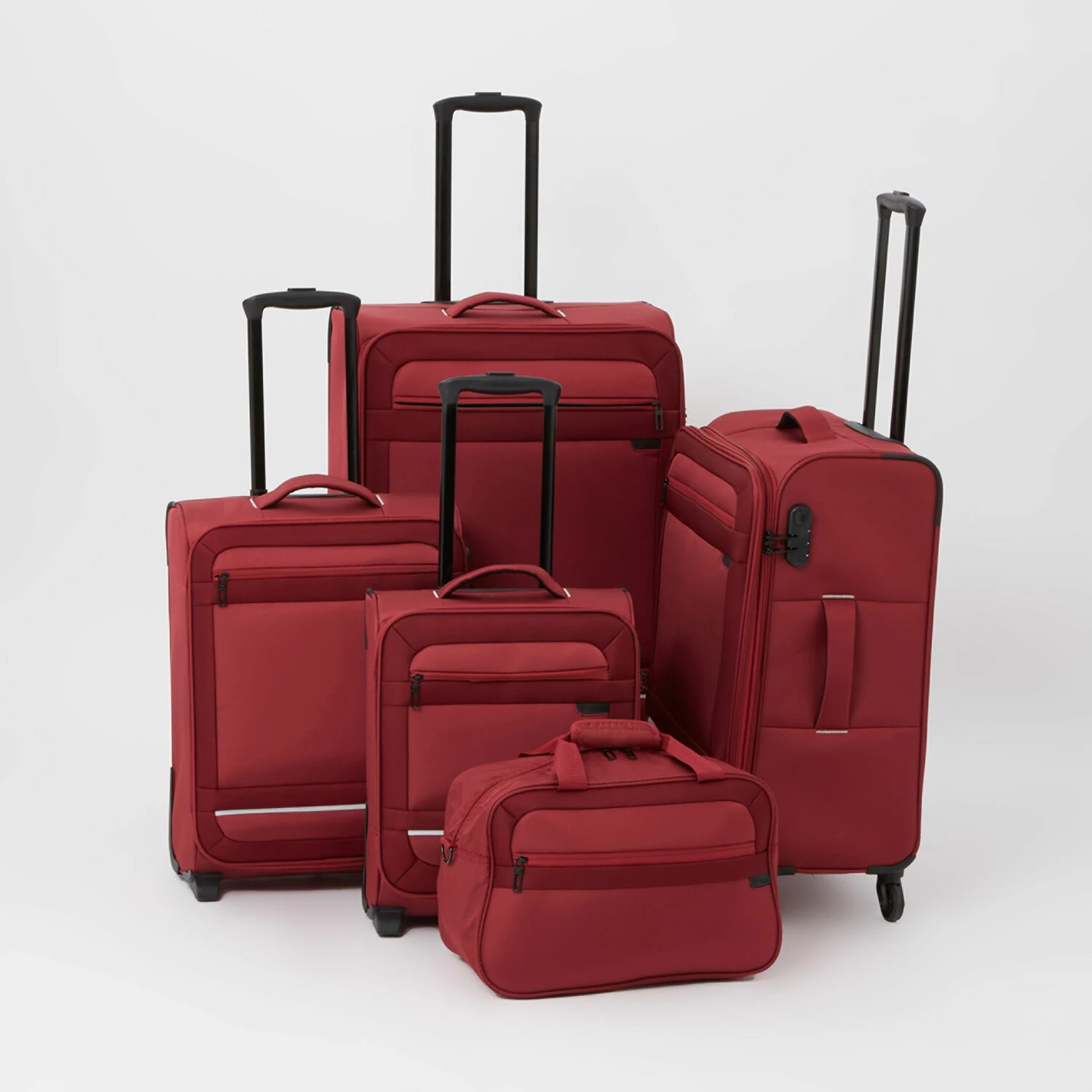 Qubed Red Torus Suitcases 3 Qubed Red Torus Suitcases