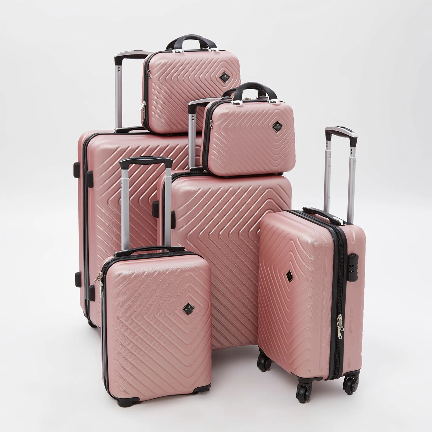Madisson Rose Gold Classic Hardshell Suitcases 3 Madisson Rose Gold Classic Hardshell Suitcases