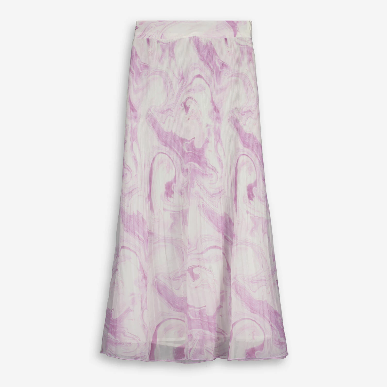 Ganni White & Lilac Swirl Midi Skirt 3 Ganni White & Lilac Swirl Midi Skirt