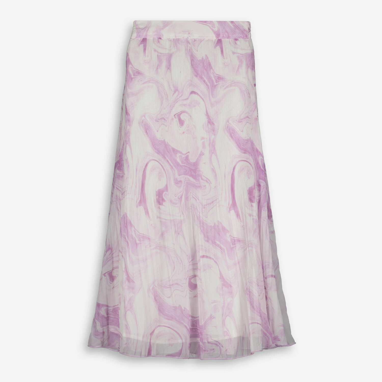 Ganni White & Lilac Swirl Midi Skirt 4 Ganni White & Lilac Swirl Midi Skirt - Image 2