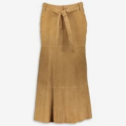 Ventcouvert Brown Leather Jupe Skirt