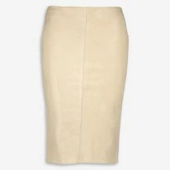 Ventcouvert Grey Suede Midi Skirt
