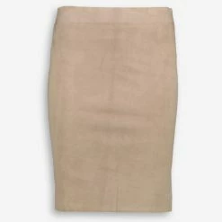 Ventcouvert Taupe Suede Skirt