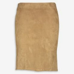 Ventcouvert Brown Suede Midi Skirt