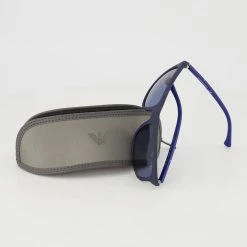 Emporio Armani Navy Rubber Square Sunglasses -Women's Holiday Shop 13342010 large wl 03