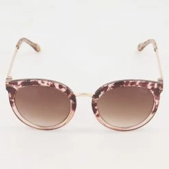 Elle Light Brown Round Sunglasses