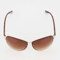 Tommy Hilfiger Tortoiseshell & Gold Tone Aviator Sunglasses