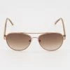 French Connection Gold Aviator Sunglasses 2 French Connection Gold Aviator Sunglasses -Women's Holiday Shop 13351746 large wl 01