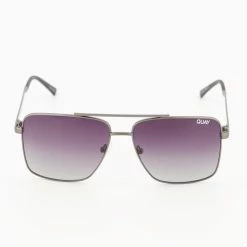 Quay Gunmetal Air Control Aviator Sunglasses
