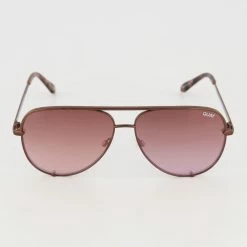 Quay Brown High Key Aviator Sunglasses