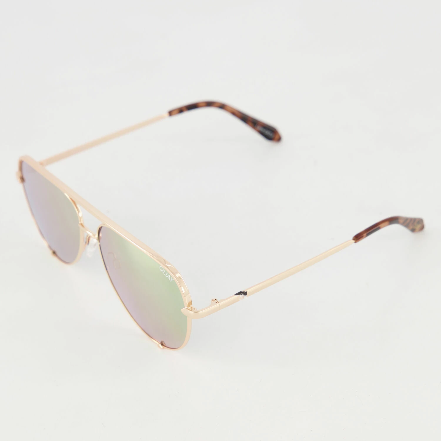 Quay Rose Gold Tone High Key Mini Aviator Sunglasses 4 Quay Rose Gold Tone High Key Mini Aviator Sunglasses - Image 2
