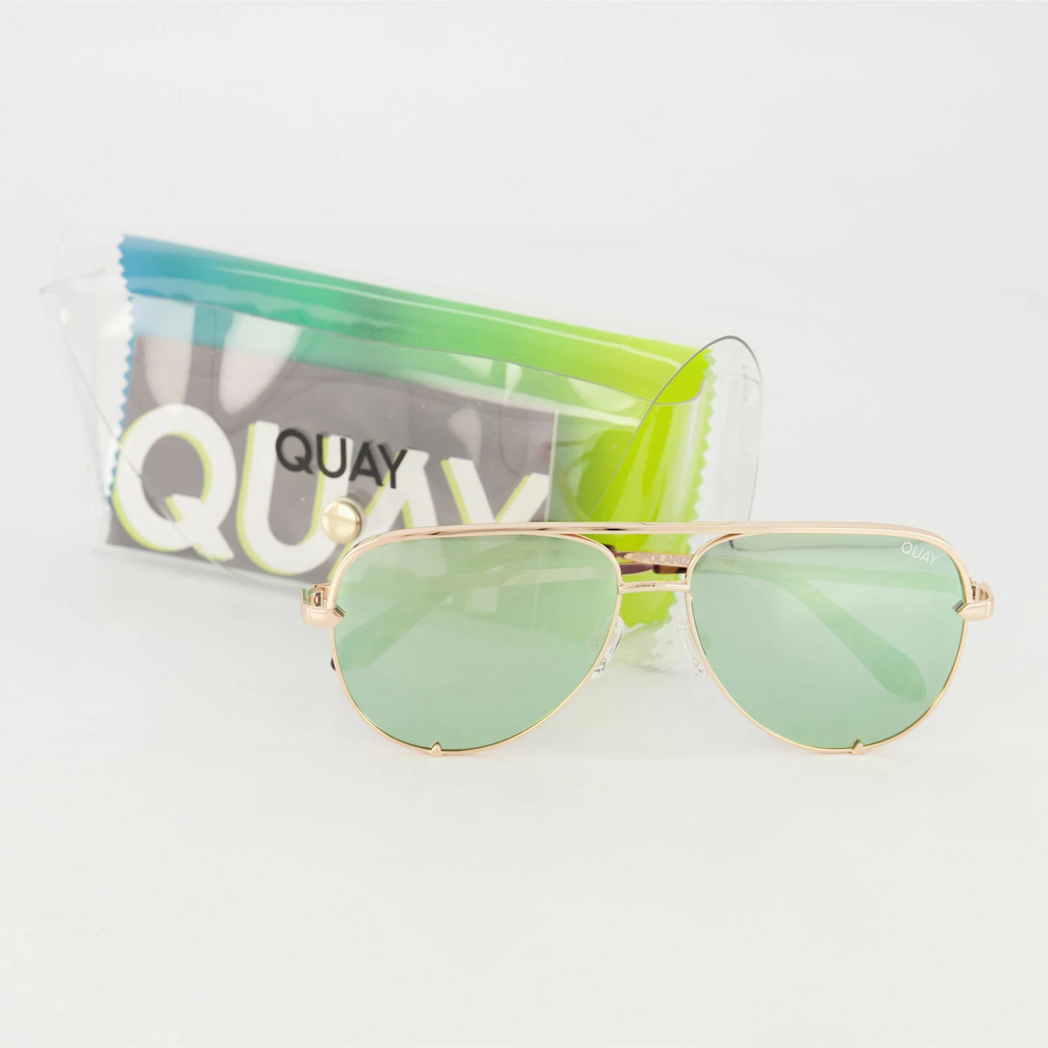 Quay Rose Gold Tone High Key Mini Aviator Sunglasses 5 Quay Rose Gold Tone High Key Mini Aviator Sunglasses - Image 3
