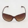 Oscar De La Renta Brown Zebra Stripe Round Wrapped Sunglasses -Women's Holiday Shop 13374524 large wl 01