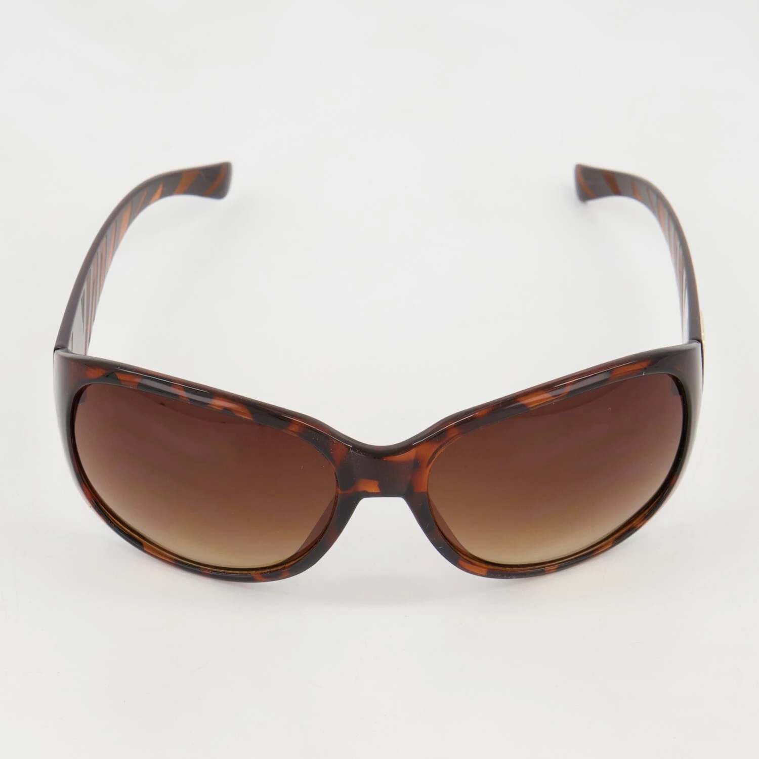 Oscar De La Renta Brown Zebra Stripe Round Wrapped Sunglasses 3 Oscar De La Renta Brown Zebra Stripe Round Wrapped Sunglasses