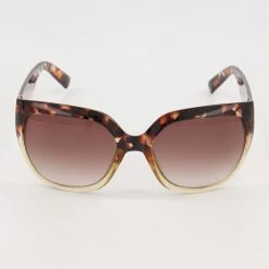 Oscar De La Renta Dark Tortoiseshell Square Wrapped Sunglasses