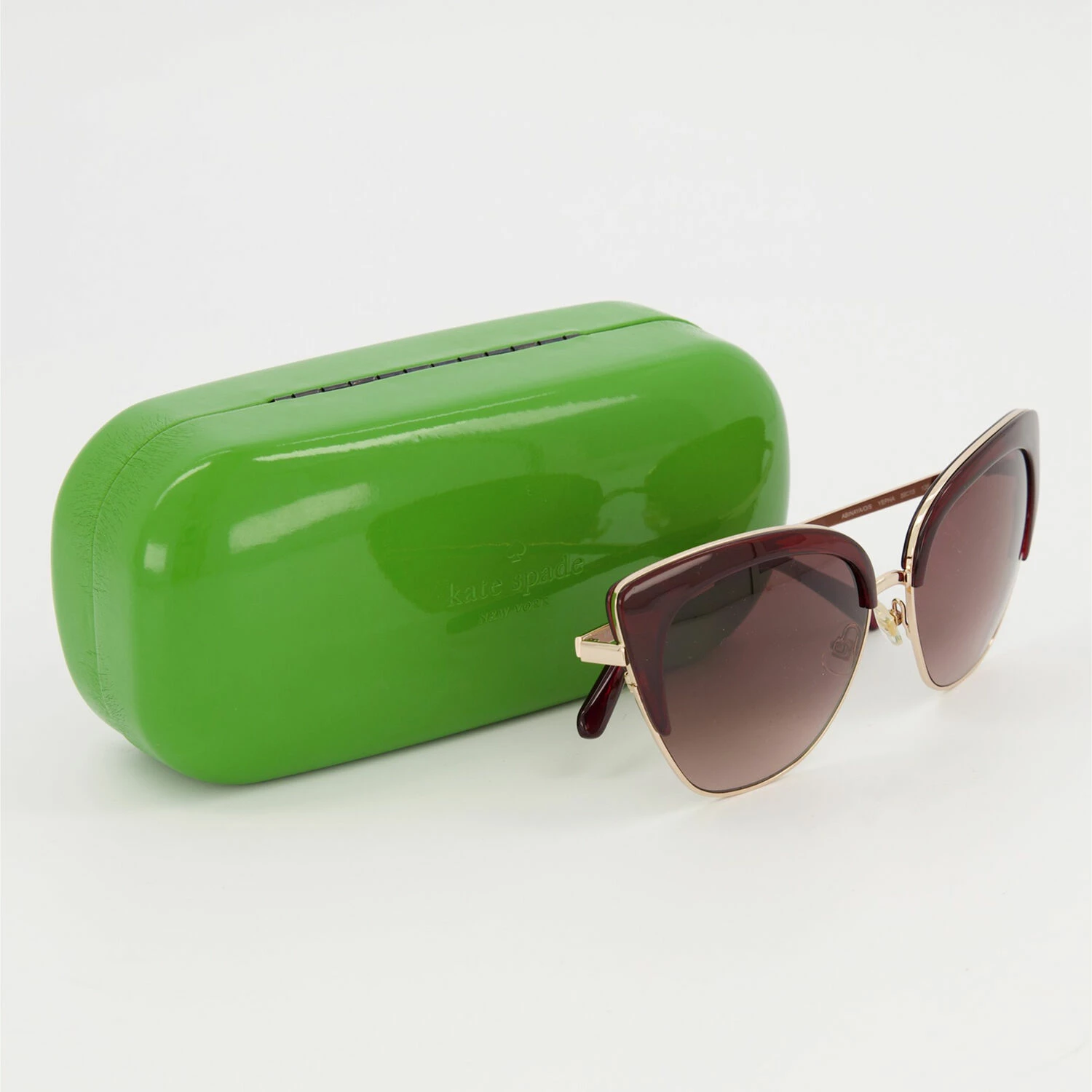 Kate Spade Burgundy Cat Eye Sunglasses 5 Kate Spade Burgundy Cat Eye Sunglasses - Image 3