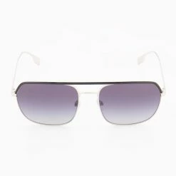 Burberry Silver Tone Aviator Sunglasses