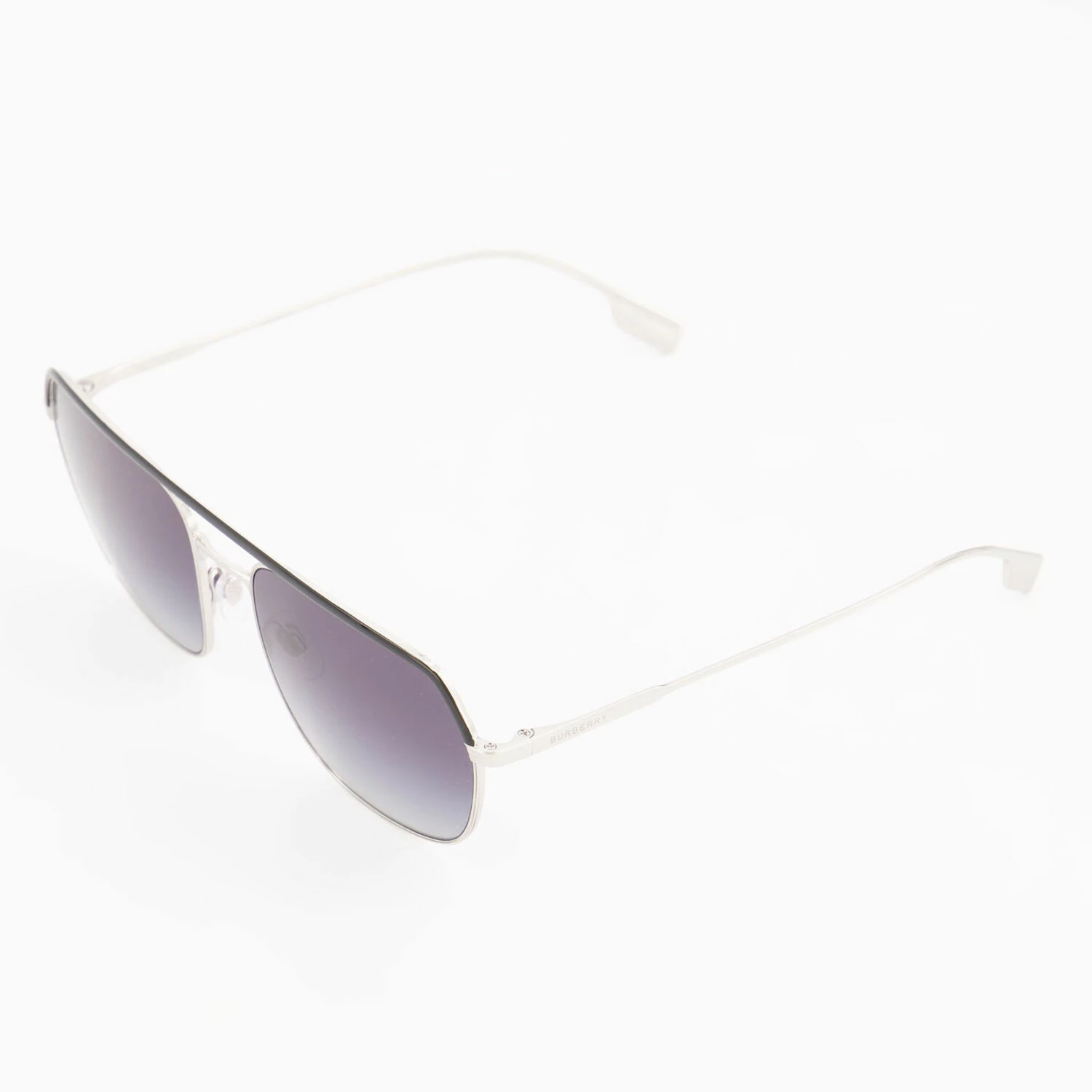 Burberry Silver Tone Aviator Sunglasses 4 Burberry Silver Tone Aviator Sunglasses - Image 2