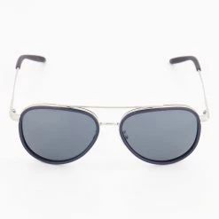 Michael Kors Blue & Silver Tone Aviator Sunglasses