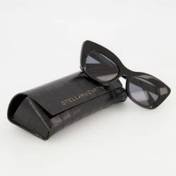 Stella McCartney Black Branded Cat Eye Sunglasses -Women's Holiday Shop 13381040 large wl 03