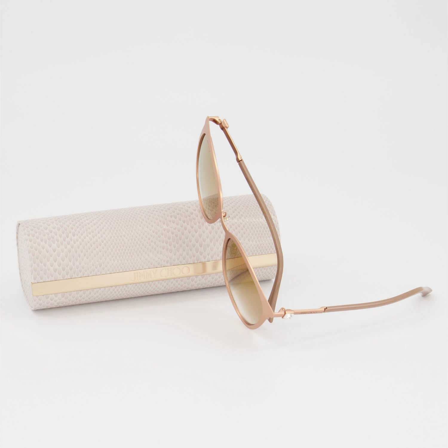 Jimmy Choo Gold Diamond Side Cat Eye Sunglasses 5 Jimmy Choo Gold Diamond Side Cat Eye Sunglasses - Image 3