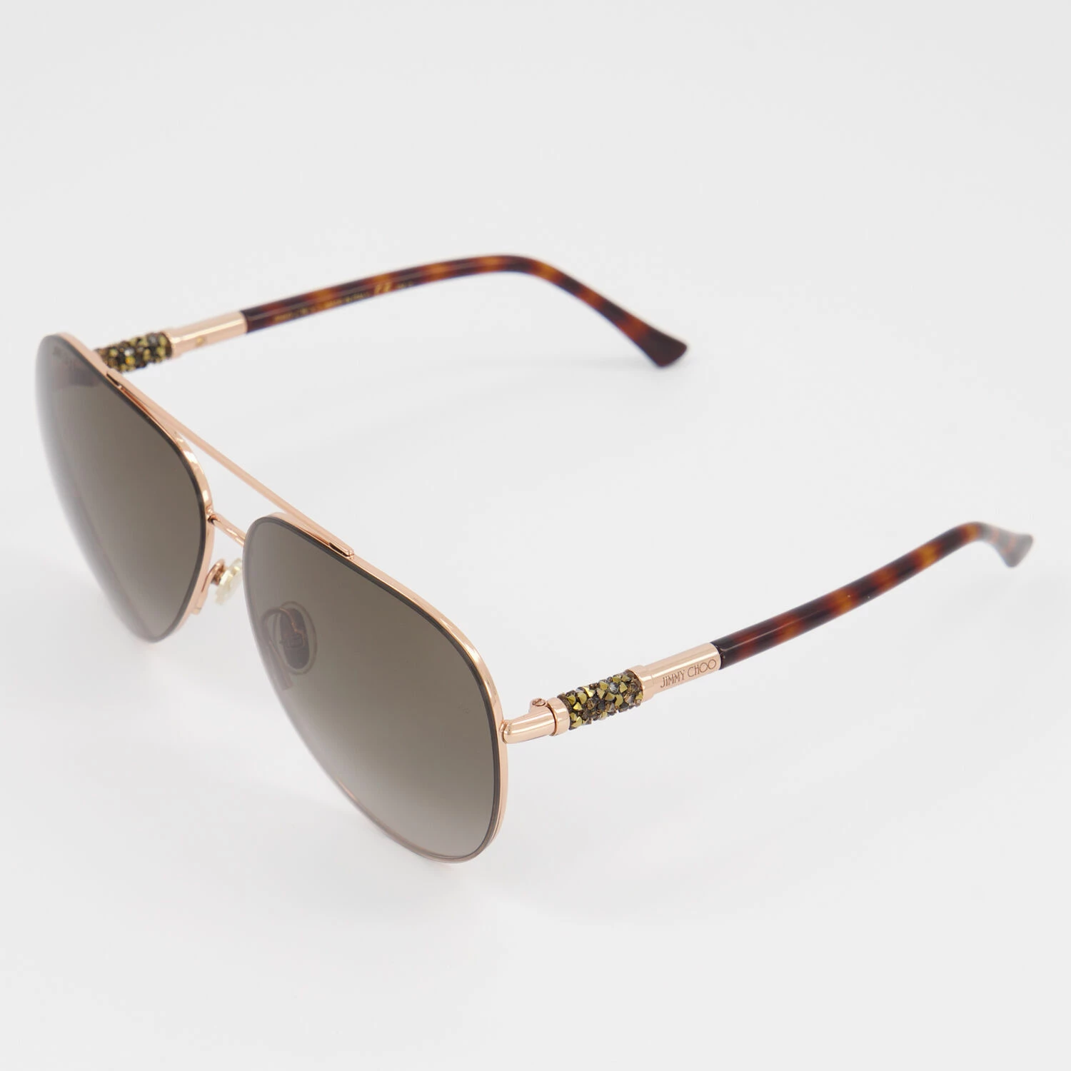Jimmy Choo Rose Gold 06JHA Aviator Sunglasses 4 Jimmy Choo Rose Gold 06JHA Aviator Sunglasses - Image 2