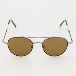 Salvatore Ferragamo Black SF224SP Round Aviator Sunglasses