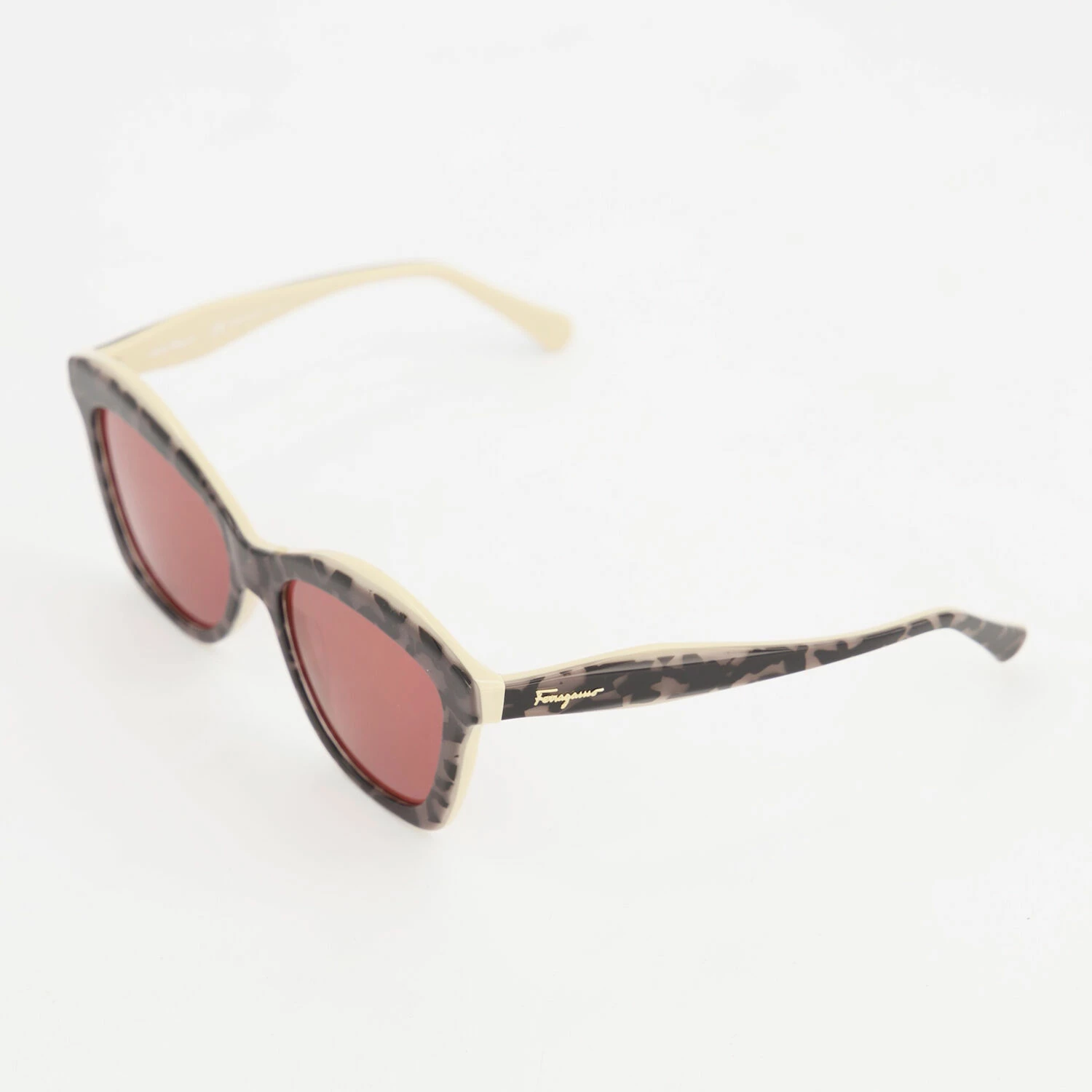 Salvatore Ferragamo Grey Havana Cat Eye Sunglasses 4 Salvatore Ferragamo Grey Havana Cat Eye Sunglasses - Image 2
