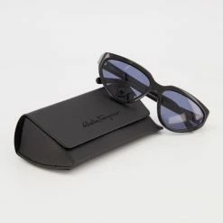 Salvatore Ferragamo Black Branded Cat Eye Sunglasses -Women's Holiday Shop 13381909 large wl 03