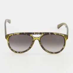 Ferragamo Olive Green SF945S Round Sunglasses