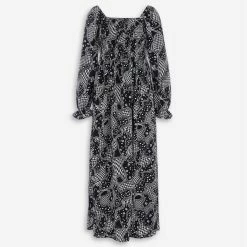 Only Black & White Smock Ankle Dress