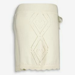 Nobody's Child Cream Pointelle Stitch Shorts -Women's Holiday Shop 15603706 large wl 03