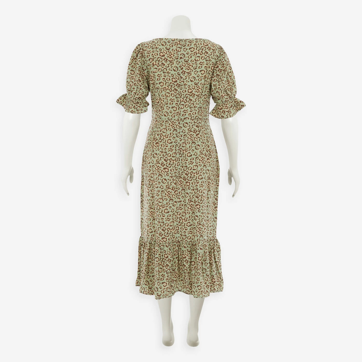 Gini London Green Animal Pattern Midi Dress 4 Gini London Green Animal Pattern Midi Dress - Image 2