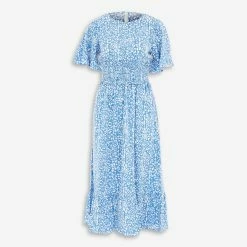 Gini London Blue Abstract Midi Dress