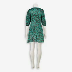Gini London Teal Leopard Satin Mini Dress 5 Gini London Teal Leopard Satin Mini Dress -Women's Holiday Shop 15612760 large wl 02