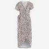 Gini London Blush Animal Pattern Wrap Midi Dress -Women's Holiday Shop 15612765 large wl 01