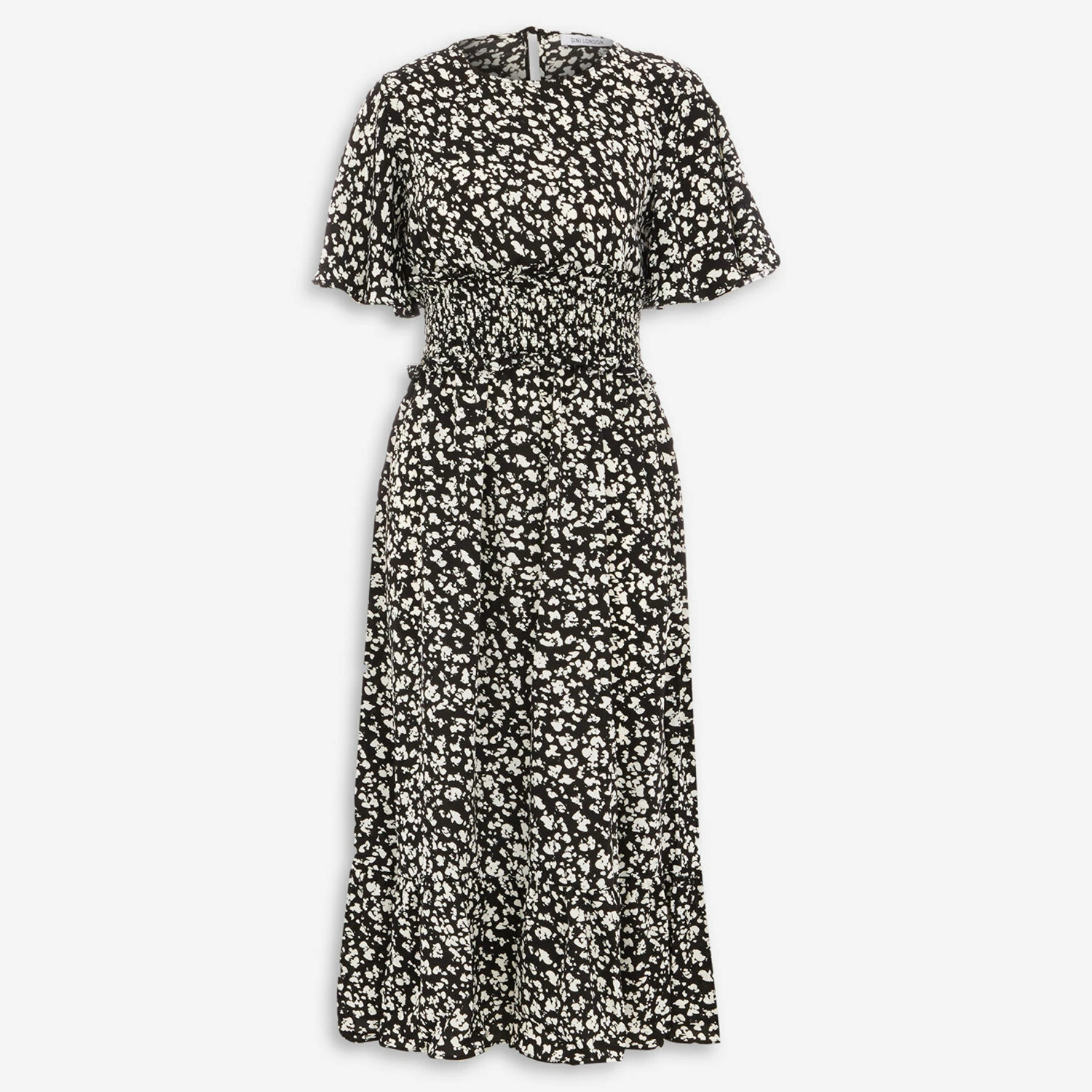 Gini London Black Abstract Midi Dress 3 Gini London Black Abstract Midi Dress