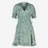 Gini London Green & White Paisley Wrap Dress -Women's Holiday Shop 15612779 large wl 01