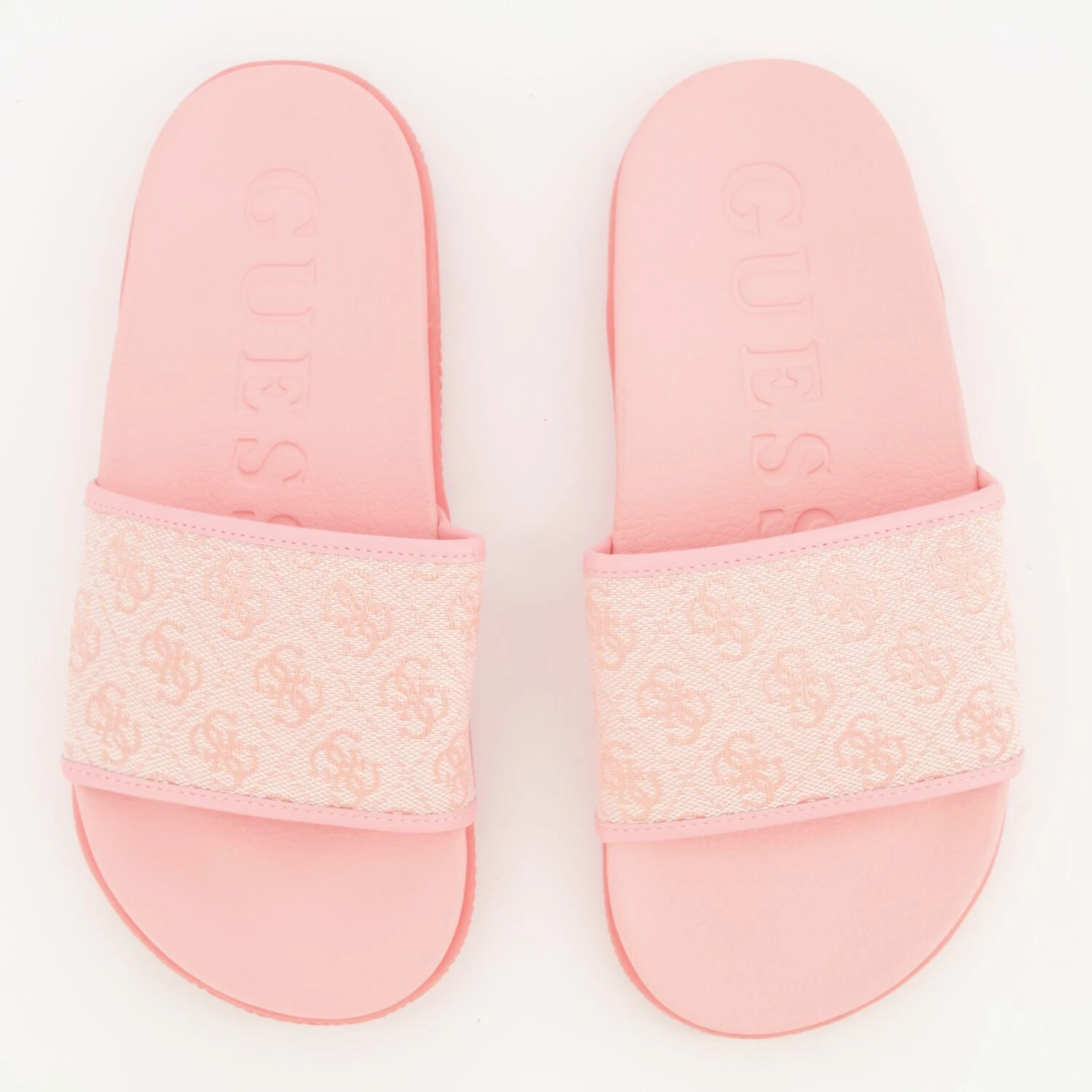 Guess Pink Monogram Soft Sliders 3 Guess Pink Monogram Soft Sliders