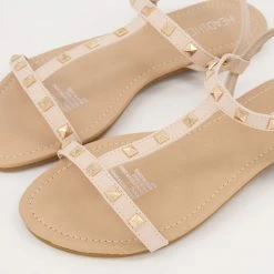 Head Over Heels Beige Flat Sandals -Women's Holiday Shop 25528094 large wl 03
