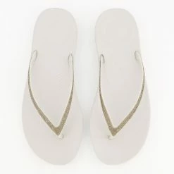 Fitflop Grey Iqushion Sparkle Flip Flops