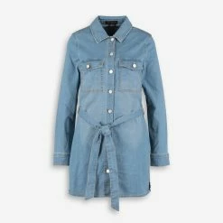 Sanctuary Blue Denim Mini Shirt Dress