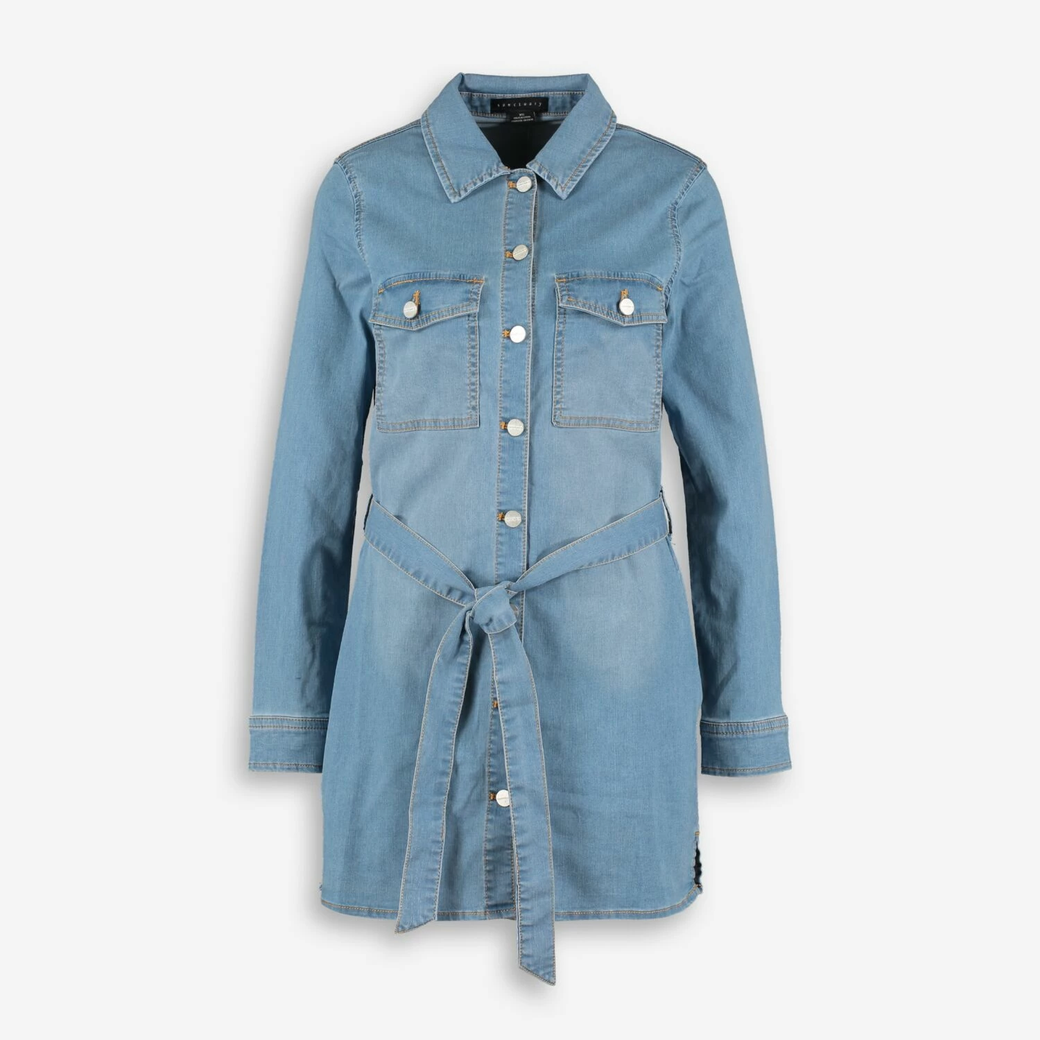 Sanctuary Blue Denim Mini Shirt Dress 3 Sanctuary Blue Denim Mini Shirt Dress