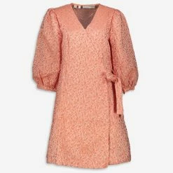 Selected Femme Orange Patterned Wrap Dress