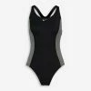 Nike Swim Black & Grey Logo Swimsuit -Women's Holiday Shop 51086877 large wl 01